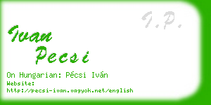 ivan pecsi business card